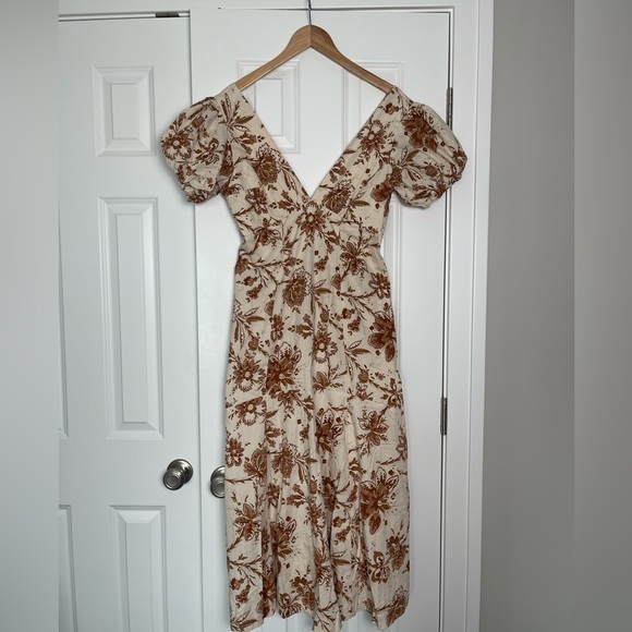 Abercrombie & Fitch Floral Maxi Dress - Cream and Brown - Picture 2 of 10